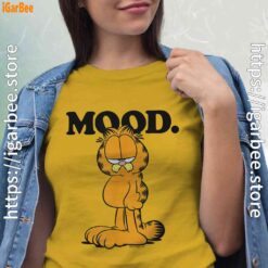 garfield mood too tired to care women yellow shirt