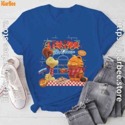 garfield movie living dream odie pasta blue tee shirt