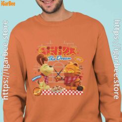 garfield movie living dream odie pasta orange sweatshirt man