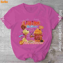 garfield movie living dream odie pasta pink shirt