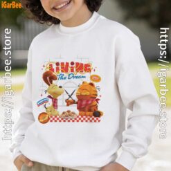 garfield movie living dream odie pasta white sweatshirt for kid boy