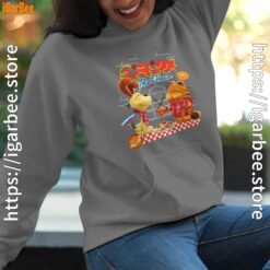 garfield movie living dream odie pasta women gray hoodies