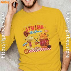 garfield movie living dream odie pasta yellow long sleeve man