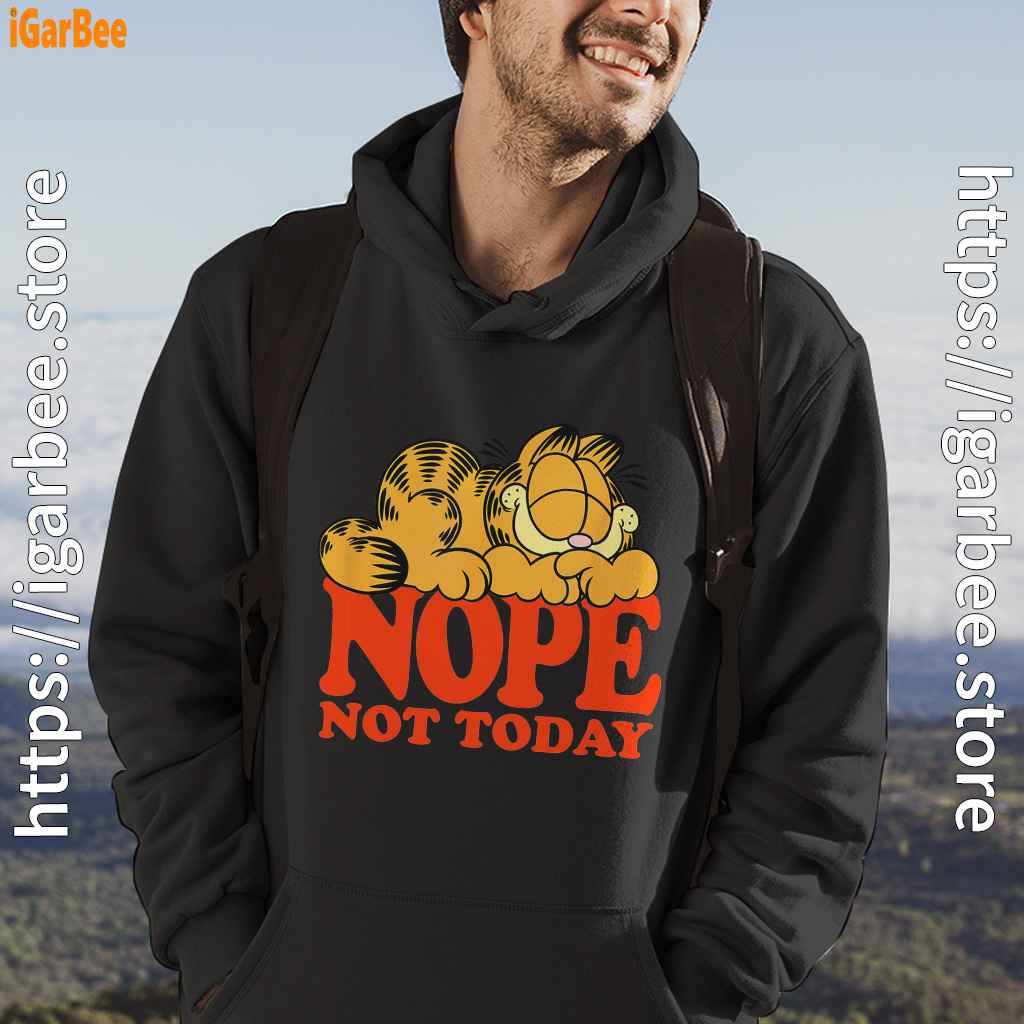 garfield nope not today lazy cat black men hoodie for male garfield nope not today lazy cat black men hoodie for male