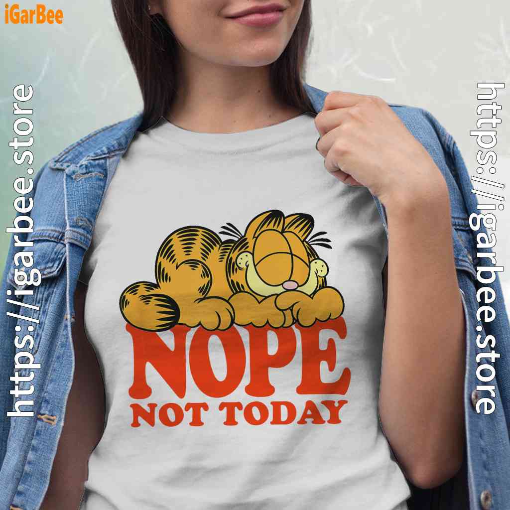garfield nope not today lazy cat white shirts for women garfield nope not today lazy cat white shirts for women