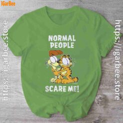 garfield normal people scare me green shirt