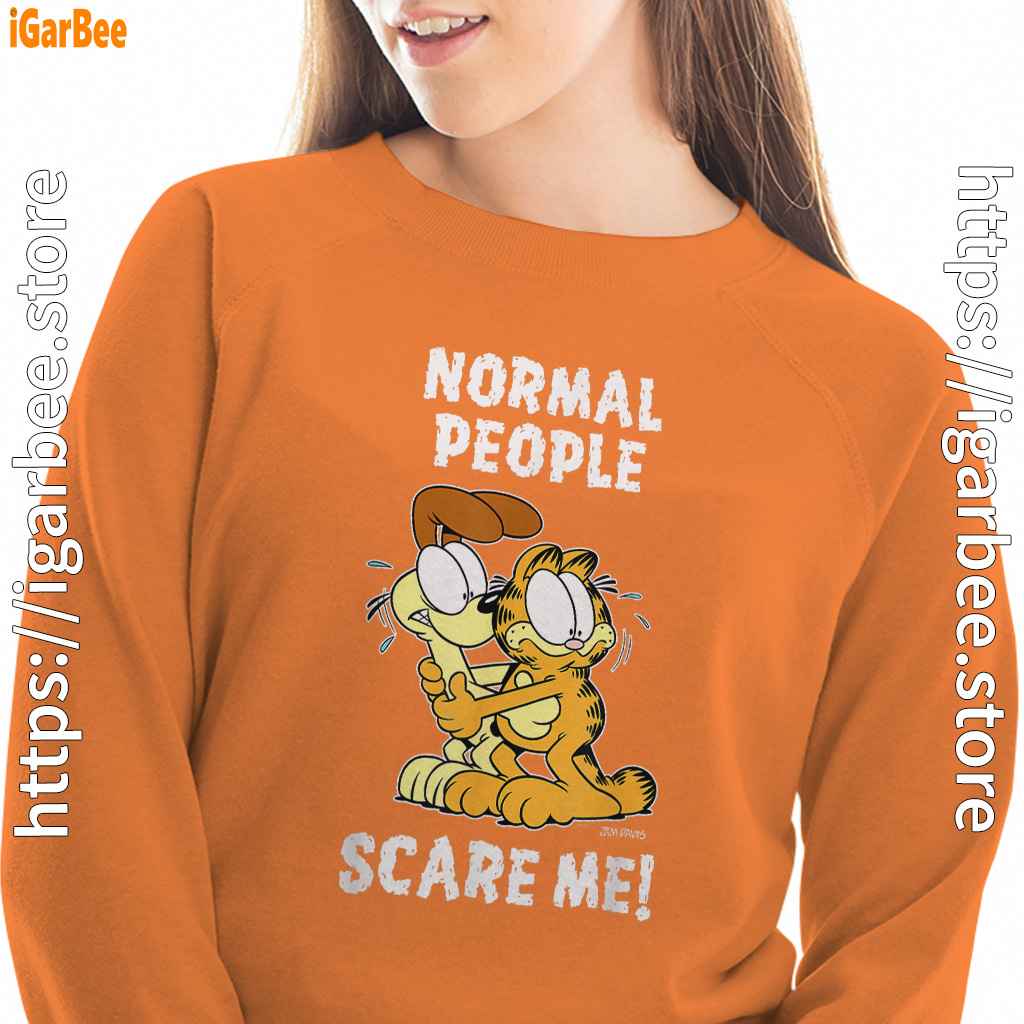 garfield normal people scare me orange sweatshirts for women garfield normal people scare me orange sweatshirts for women