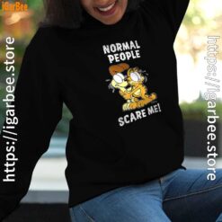 garfield normal people scare me women black hoodie