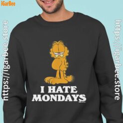 hate mondays garfield are just nature’s way of ruining my life black sweatshirt for men