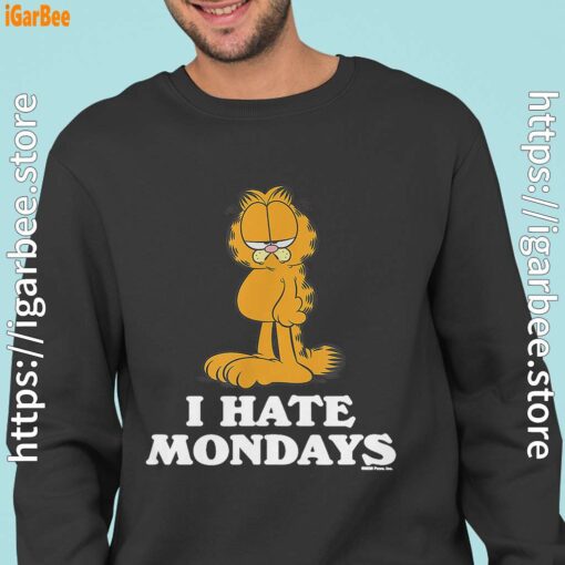 hate mondays garfield are just nature’s way of ruining my life black sweatshirt for men