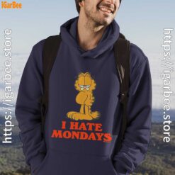 hate mondays garfield are just nature’s way of ruining my life male navy men hoodie