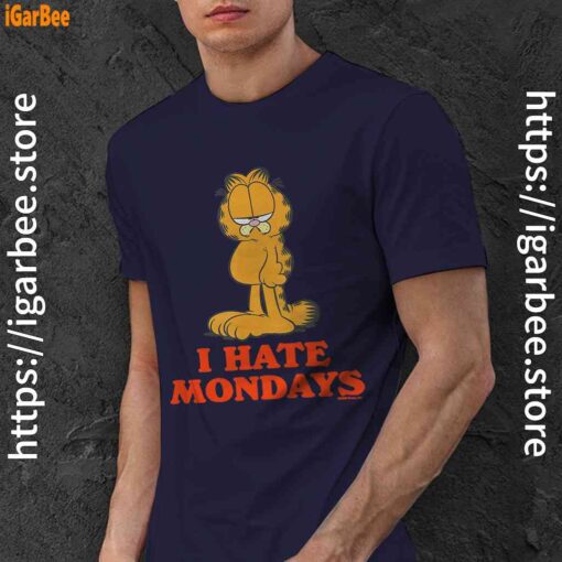 hate mondays garfield are just nature’s way of ruining my life navy men shirt
