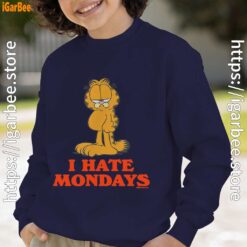 hate mondays garfield are just nature’s way of ruining my life navy sweatshirt for kid boy