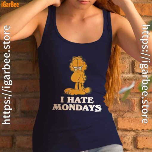 hate mondays garfield are just nature’s way of ruining my life navy tank top with women