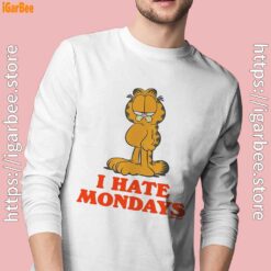 hate mondays garfield are just nature’s way of ruining my life white long sleeve with man