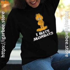 hate mondays garfield are just nature’s way of ruining my life women black hoodie