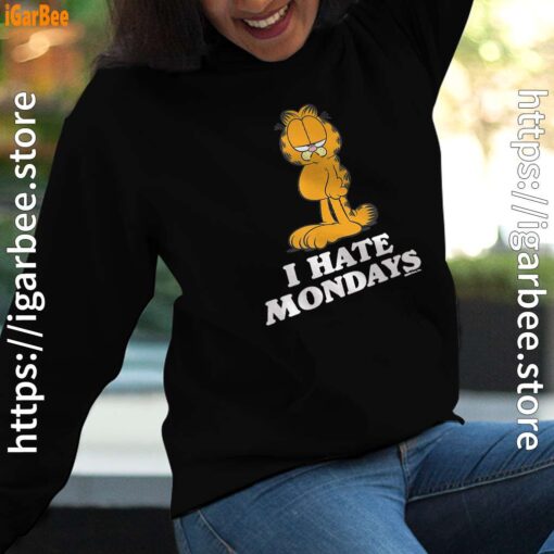 hate mondays garfield are just nature’s way of ruining my life women black hoodie