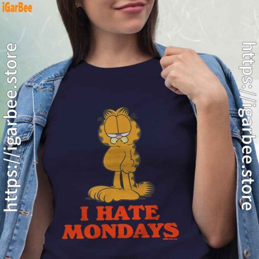 hate mondays garfield are just nature’s way of ruining my life women navy shirts