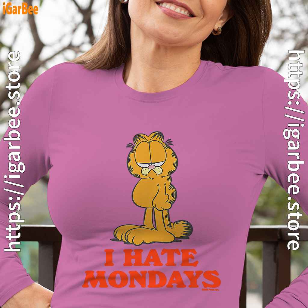 hate mondays garfield are just natures way of ruining my life womens pink long sleeve hate mondays garfield are just natures way of ruining my life womens pink long sleeve