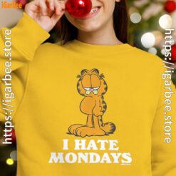 hate mondays garfield are just nature’s way of ruining my life yellow youth girl sweatshirt