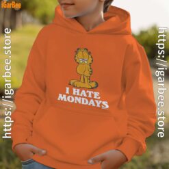 hate mondays garfield are just nature’s way of ruining my life youth boy orange hoodie