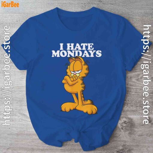 hate mondays garfield blue shirt