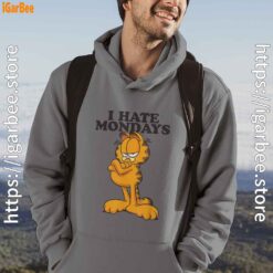 hate mondays garfield gray men hoodie for male