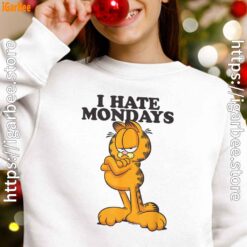 hate mondays garfield white girl sweatshirt