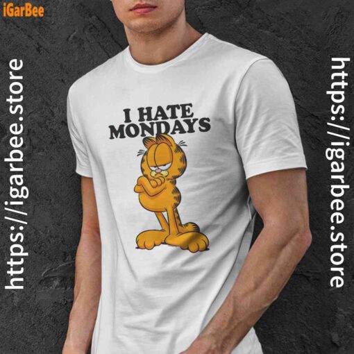 hate mondays garfield white men shirt