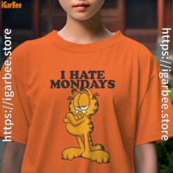 hate mondays garfield youth girl orange shirt female