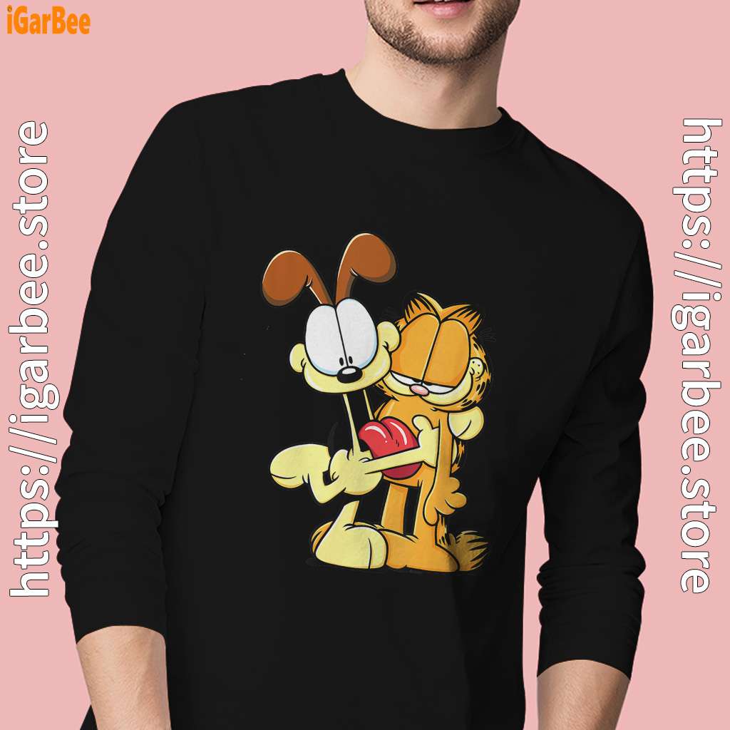 ripple junction garfield odie hugging black men long sleeve ripple junction garfield odie hugging black men long sleeve