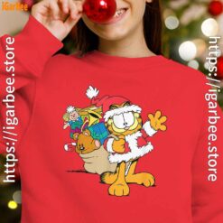 ripple junction garfield santa with gifts red kid girl sweatshirts