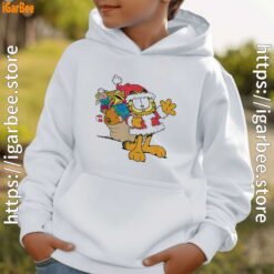 ripple junction garfield santa with gifts white hoodie for boy kids