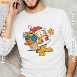 ripple junction garfield santa with gifts white long sleeve for male