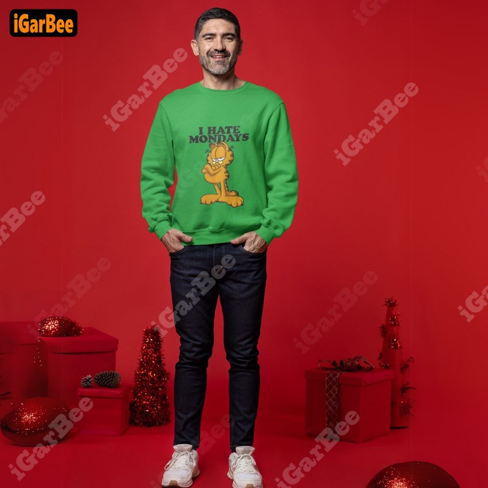 beautiful mens garfield sweatshirts green beautiful men's Garfield sweatshirts green