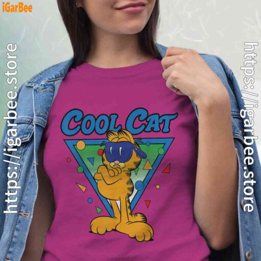 being weird is just another way of cool garfield pink women shirt