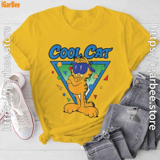 being weird is just another way of cool garfield yellow tee shirt