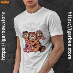 cat garfield zombie cartoon white men shirt