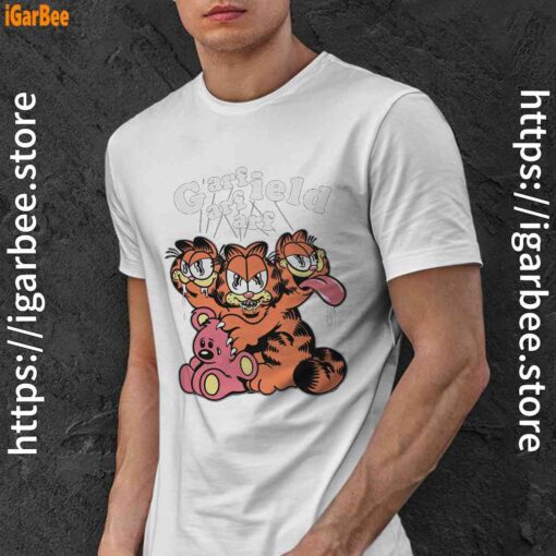 cat garfield zombie cartoon white men shirt