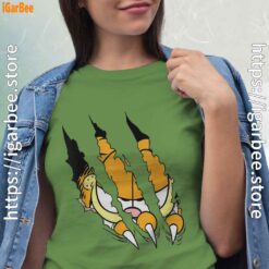 claws the garfield getting what want green t shirt for women
