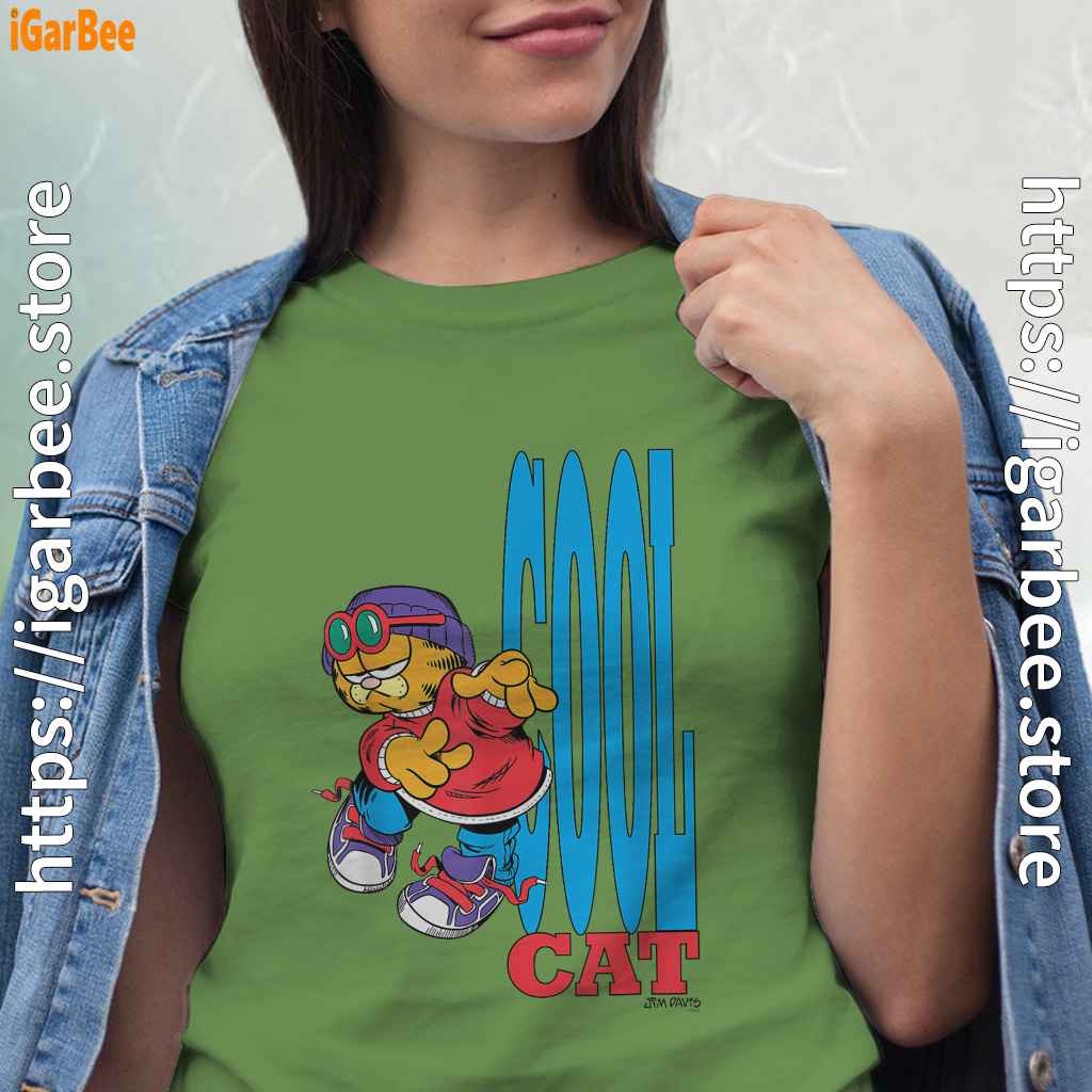 cool garfield cats nap hard and eat harder green t shirt for women cool garfield cats nap hard and eat harder green t shirt for women