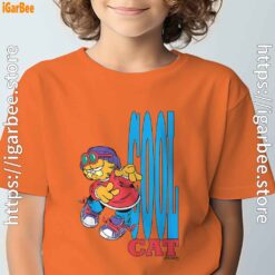 cool garfield cats nap hard and eat harder orange tee kids boy