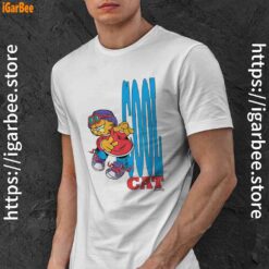 cool garfield cats nap hard and eat harder white men shirt