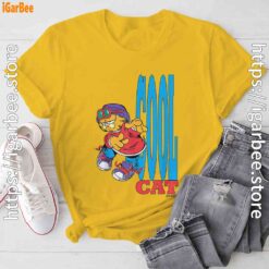 cool garfield cats nap hard and eat harder yellow tee shirt