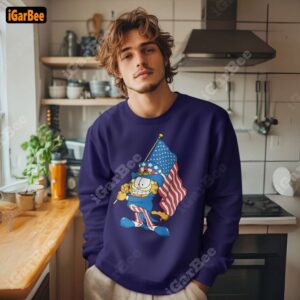 cool garfield sweatshirt for guys navy