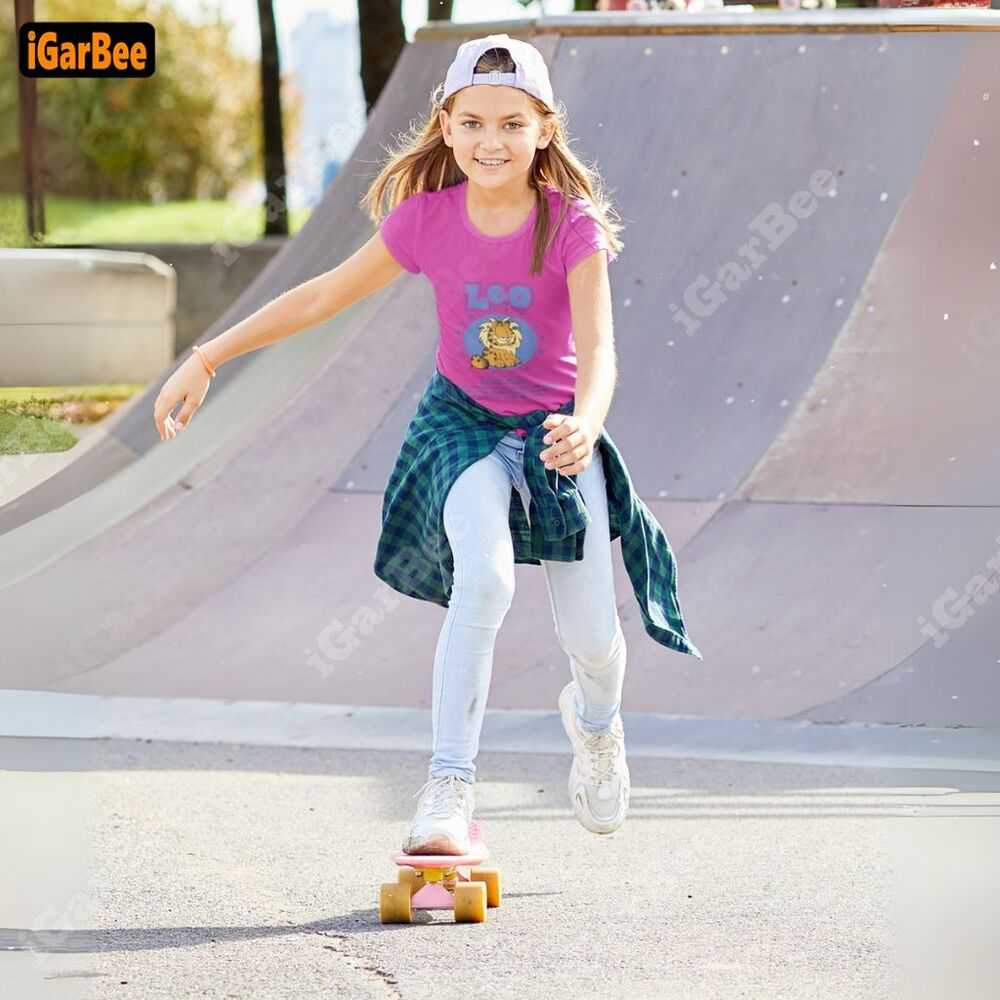 cotton kids garfield t shirt 11 pink Garfield t-shirt for girls
