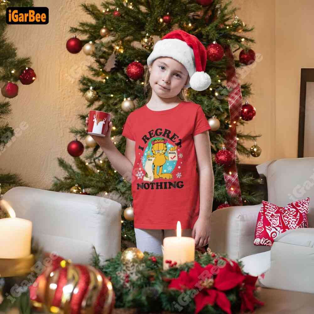 cotton kids garfield t shirt 3 red Garfield tee for girls
