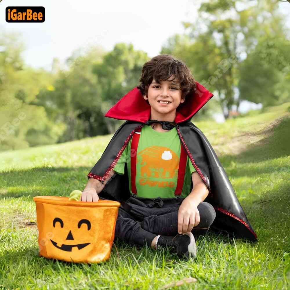 cotton kids garfield t shirt 4 green Garfield cartoon shirt kids