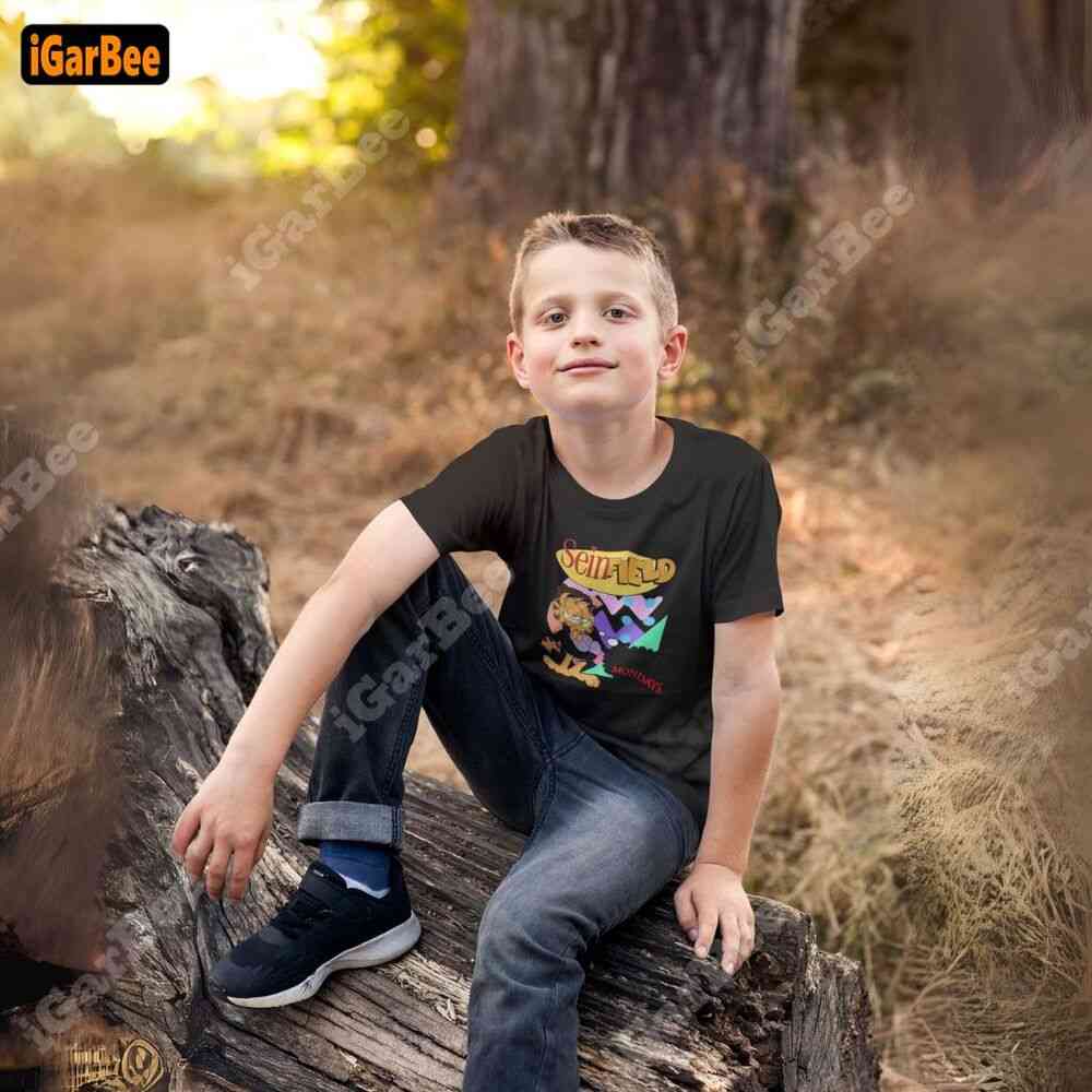 cotton kids garfield t shirt 7 black Kids Garfield graphic tee