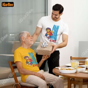 father receives igarbee gift from son on father's day